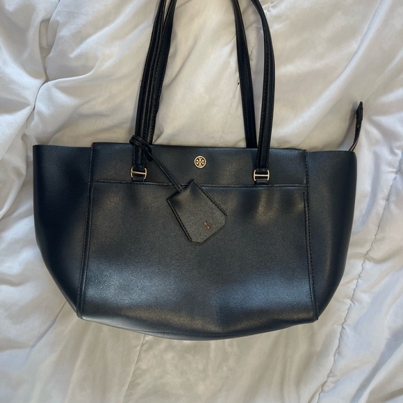 Tory Burch Black Leather Tote - Picture 4 of 9